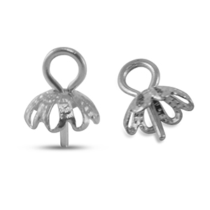 Fornituras acero inox terminal para abalorios Plateado