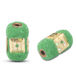 Abalorios bohemios Verde-dorado