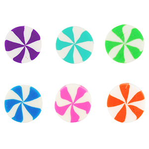 Abalorios de pol&iacute;meros espiral Multicolor