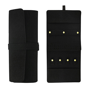 Estuche de joyas para viaje grande negro
