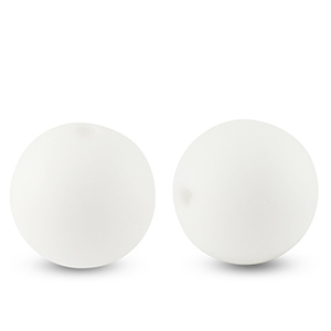 Abalorios de silicona 15mm Blanco