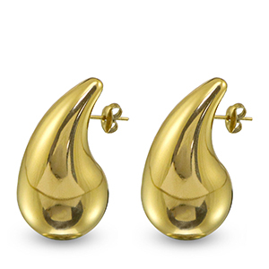 Pendientes Acero Inox gota Dorado