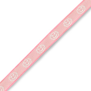Cinta con texto smiley rosa-blanco