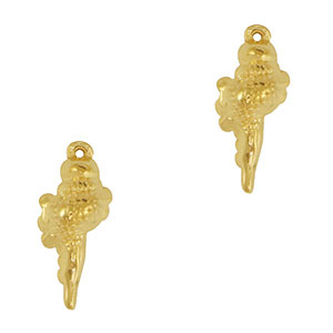 Colgantes Acero Inox concha Dorado