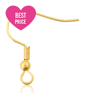 Pendientes de gancho de acero inox Dorado