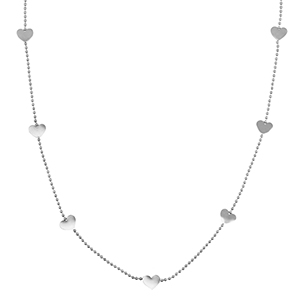 Cadenas Acero Inox coraz&oacute;n Plateado