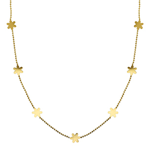 Cadenas Acero Inox flor Dorado