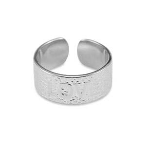 Anillos Acero Inox ''Love'' Plateado
