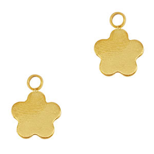 Colgantes Acero Inox flor Oro