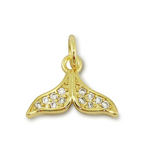 Metal TQ lat&oacute;n colgante cola Dorado