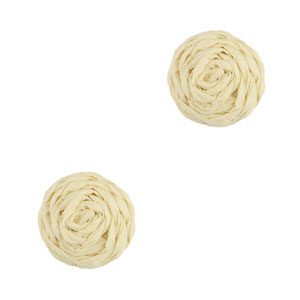 Colgantes Rafia 12mm Beige