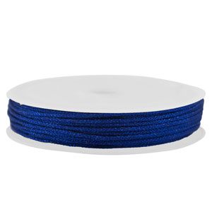 Hilo macram&eacute; trenzado 0,8mm Azul met&aacute;lico