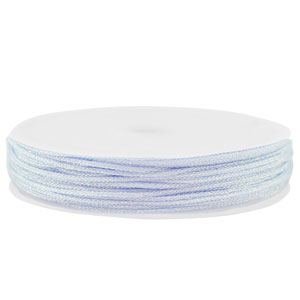 Hilo macram&eacute; trenzado 0,8mm Azul claro-violeta met&aacute;lico