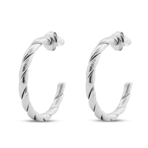 Pendientes Acero Inox criolla Plateado