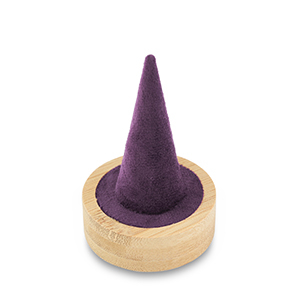 Expositor de joyer&iacute;a para anillos Natural-morado berenjena