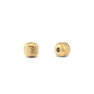Abalorios de acero inox 4mm Dorado