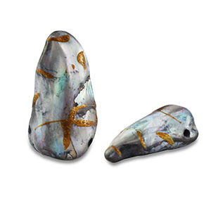 Perlas de agua dulce forma irregular Gris oscuro-marr&oacute;n