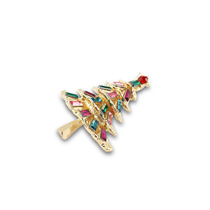 Broches &aacute;rbol navide&ntilde;o Dorado-multicolor