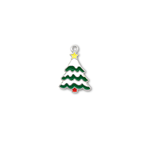 Colgantes met&aacute;licos &aacute;rbol de navidad Plateado-blanco-verde-amarillo