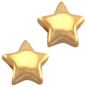 Abalorios met&aacute;licos DQ estrella 6mm dorado (sin n&iacute;quel)