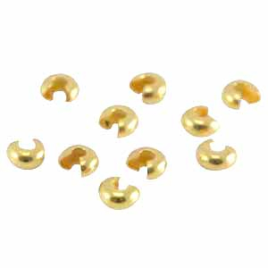 Cubre chafas met&aacute;licas DQ 5mm Dorado (sin n&iacute;quel)