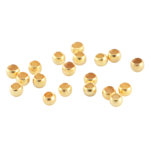 Chafas met&aacute;licas DQ 2mm Dorado (sin n&iacute;quel)