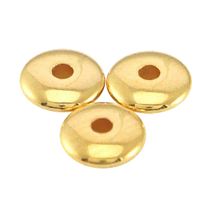 Abalorios met&aacute;licos DQ 5x1.5mm Dorado (sin n&iacute;quel)
