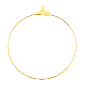 Fornituras met&aacute;licas DQ colgante / pendiente criolla 50mm Dorado (sin n&iacute;quel)