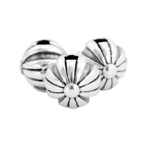 Abalarios met&aacute;licos DQ bola 6mm Plata vieja (sin n&iacute;quel)