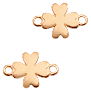 Colgantes met&aacute;licos DQ entrepieza tr&eacute;bol Oro rosado (sin n&iacute;quel)