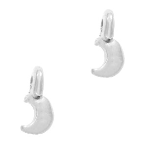 Colgantes met&aacute;licos DQ luna Plata vieja (sin n&iacute;quel)