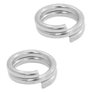 Fornituras DQ met&aacute;licas anillos dobles 7mm Plata vieja (sin n&iacute;quel)