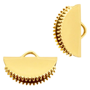 Fornituras met&aacute;licas DQ terminal para cintas 15mm Dorado (sin n&iacute;quel)