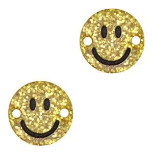Entrepiezas Plexx smiley Dorado glitter