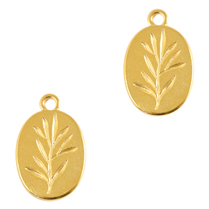 Colgantes met&aacute;licos DQ rama Dorado (sin n&iacute;quel)