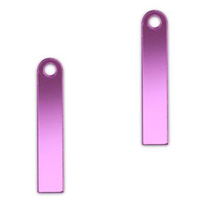 Colgantes llamativos barra Lila p&uacute;rpura met&aacute;lico