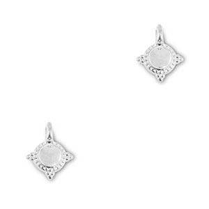 Colgantes met&aacute;licos DQ Plateado vieja (sin n&iacute;quel)