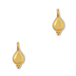 Colgantes met&aacute;licos DQ gota Dorado (sin n&iacute;quel)