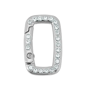 Fornituras coloridas anilla de llavero rect&aacute;ngulo Plata