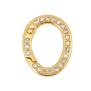 Fornituras coloridas anilla de llavero con forma de huevo Dorado