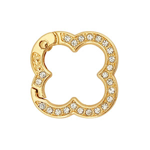 Fornituras coloridas anilla de llavero flor Dorado