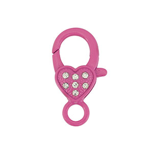 Fornituras coloridas mosquet&oacute;n coraz&oacute;n Rosado magenta