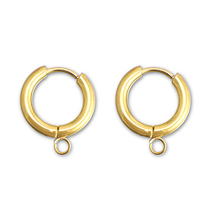 Pendientes Criolla Acero Inox con anilla 13mm Dorado