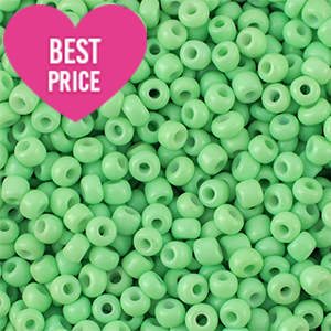 Rocalla cristal 6/0 (4mm) Verde claro