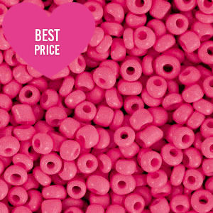 Rocalla cristal 8/0 (3mm) Rosa tulip&aacute;n