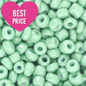 Rocalla cristal 12/0 (2mm) Verde reto&ntilde;o de primavera