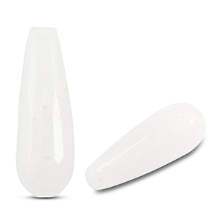 Piedras Naturales abalorios Cuarzo gota Blanco