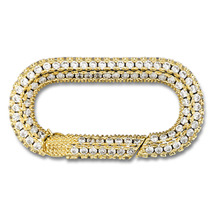 Metal TQ lat&oacute;n cierre &oacute;valo Dorado