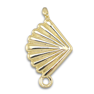 Metal TQ lat&oacute;n entrepieza abanico Dorado