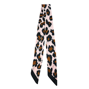Bandana Pa&ntilde;uelo con estampado leopardo Rosa claro-marr&oacute;n-negro
